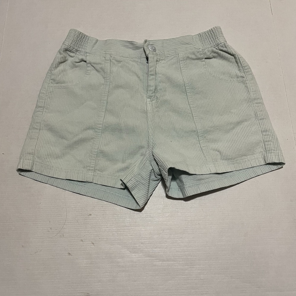 Faherty Women's Mint Green Corduroy Shorts Size Small Coastal Beach Casual